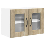 Wall Glass Cabinet PORTO 2 pcs Sonoma Oak 60 x 31 x 40 cm 885320