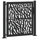 Garden Gate Black 100x100 cm Steel Trace Design 4100979