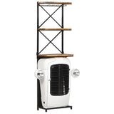 Tractor Wine Cabinet White 49x31x172 cm Rough Mango Wood 320487