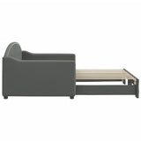 Daybed with Trundle without Mattress Dark Grey 90x190 cm Single 3197600