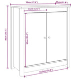 Sideboards 2 pcs White 70x35x80 cm Solid Wood Pine 3114065