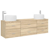 Bathroom Furniture Set 3 pcs Sonoma Oak 49.5 x 44.5 x 66 cm 3405917