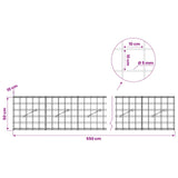 Gabion with 5 mm Wire and 10x10 cm Mesh 550x10x50 cm 3464909