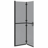 Walk-In Shower Wall Folding Black 110 x 6.5 x 190 cm 42017967