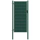 ZNTS Fence Gate PVC and Steel 164x100 cm Green 145230