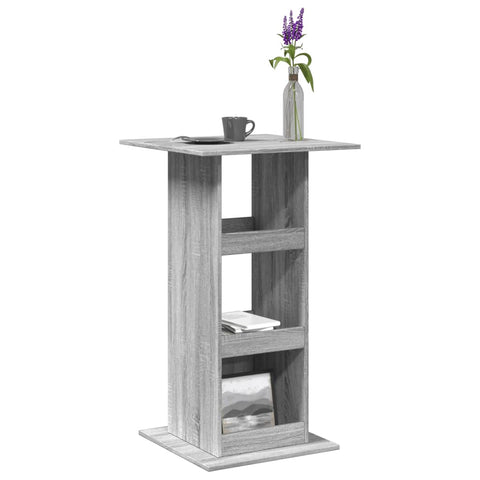 ZNTS Bar Table with Storage Grey Sonoma 60x60x102 cm Engineered Wood 854333