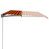 Manual Retractable Awning 600x300 cm Orange and Brown 3051227