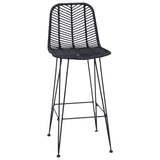 Bar Chair 2 pcs 44 x 52 x 111 cm Rattan and Iron 42011549