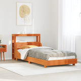 Bed Frame without Mattress Wax Brown 75x190 cm Small Single Solid Wood Pine 3306446