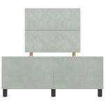 ZNTS Bed Frame Light Grey 120x200 cm Velvet 3344999