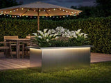 Garden Planter with LED Silver 30 x 60 x 30 cm Galvanised Steel 8008094