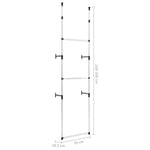 ZNTS Telescopic Wardrobe System with Rods Aluminium 321105