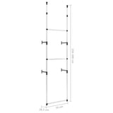 ZNTS Telescopic Wardrobe System with Rods Aluminium 321105