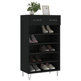 Shoe Cabinet Black 60x35x105 cm Engineered Wood 829605