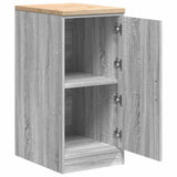 Garage Storage Cabinet Grey Sonoma 40x51x85 cm Solid Wood Pine 860567