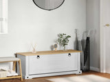 Shoe Cabinet Corona White 99 x 32 x 49 cm Solid Pine Wood 42024952