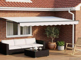 Retractable Awning White 3 x 2 m 100% Polyester and Aluminium 3419051