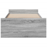 Bed Frame with Drawers without Mattress Grey Sonoma 100x200 cm 3280333
