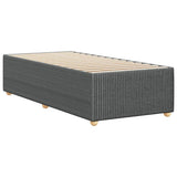 Bed Frame without Mattress Dark Grey Single Fabric 3285072