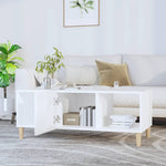 Coffee Table White 102x50x40 cm Engineered Wood 812690