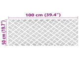 Stair Tread Rectangular 4 pcs Silver 100 x 50 cm Aluminium 4104364