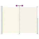 Patio Retractable Side Awning 220x300 cm Cream 313424