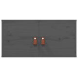 Wall Cabinets 2 pcs Grey 60x30x30 cm Solid Wood Pine 818370