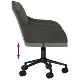 Office Chair with Wheel Dark Grey 56 x 61.5 x 72 cm Velvet 42025223