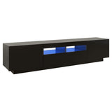 TV Cabinet with LED Lights Black 180x35x40 cm 3081898