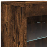 ZNTS Sideboard with LED Lights Smoked Oak 41x37x67 cm 836725