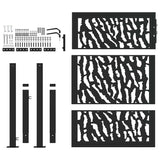 Garden Gate Black 100x125 cm Steel Trace Design 4100980