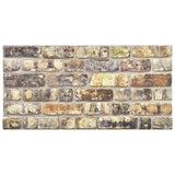 3D Wall Panels with Multicolour Brick Design 10 pcs EPS 147204