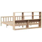 ZNTS Bookcase Bed without Mattress 180x200 cm Super King Solid Wood Pine 3322139