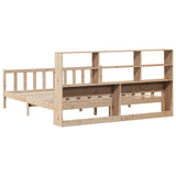 ZNTS Bookcase Bed without Mattress 180x200 cm Super King Solid Wood Pine 3322139