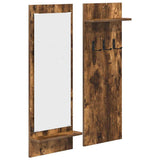 Wall-Mounted Coat Rack with Shelf Smoked Oak 70 x 10 x 90 cm 874527