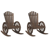 Rocking Adirondack Chairs 2 pcs Solid Wood Fir 3207120