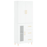 Highboard White 69.5x34x180 cm Engineered Wood 3195947
