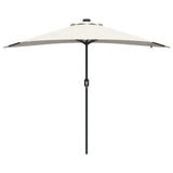 Garden Parasol Sand 294 x 150 x 223 cm Polyester and Steel 42003259
