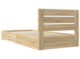 Bed Frame with Drawer Sonoma Oak 90 x 200 cm Engineered Wood 3412014