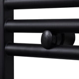 Black Bathroom Central Heating Towel Rail Radiator Curve 500x1160mm 141915