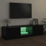 TV Cabinet with LED Lights Black 140x40x36 cm 804293