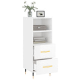 Sideboard High Gloss White 34.5x34x90 cm Engineered Wood 828646