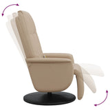 Massage Recliner Chair with Footrest Cappuccino Faux Leather 356516