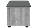 Hall Bench with Cushion with Shelf Grey Sonoma 100 x 38 x 46 cm 891493
