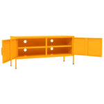 TV Cabinet Mustard Yellow 105x35x50 cm Steel 336227