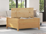 Coffee Table with Drawer HILL Honey Brown 79.5 x 79.5 x 49 cm 42025040