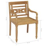 Batavia Chair Set of 4 Natural Teak 3073292
