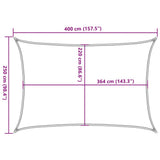 Sun Shade Sail Sand 4x2.5 m 100% Polyester Oxford 4000567