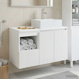 Bathroom Furniture Set 2 pcs High Gloss White Engineered Wood 3404058