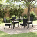 Garden Dining Set 5 pcs Cream Powder-Coated Steel 3379222